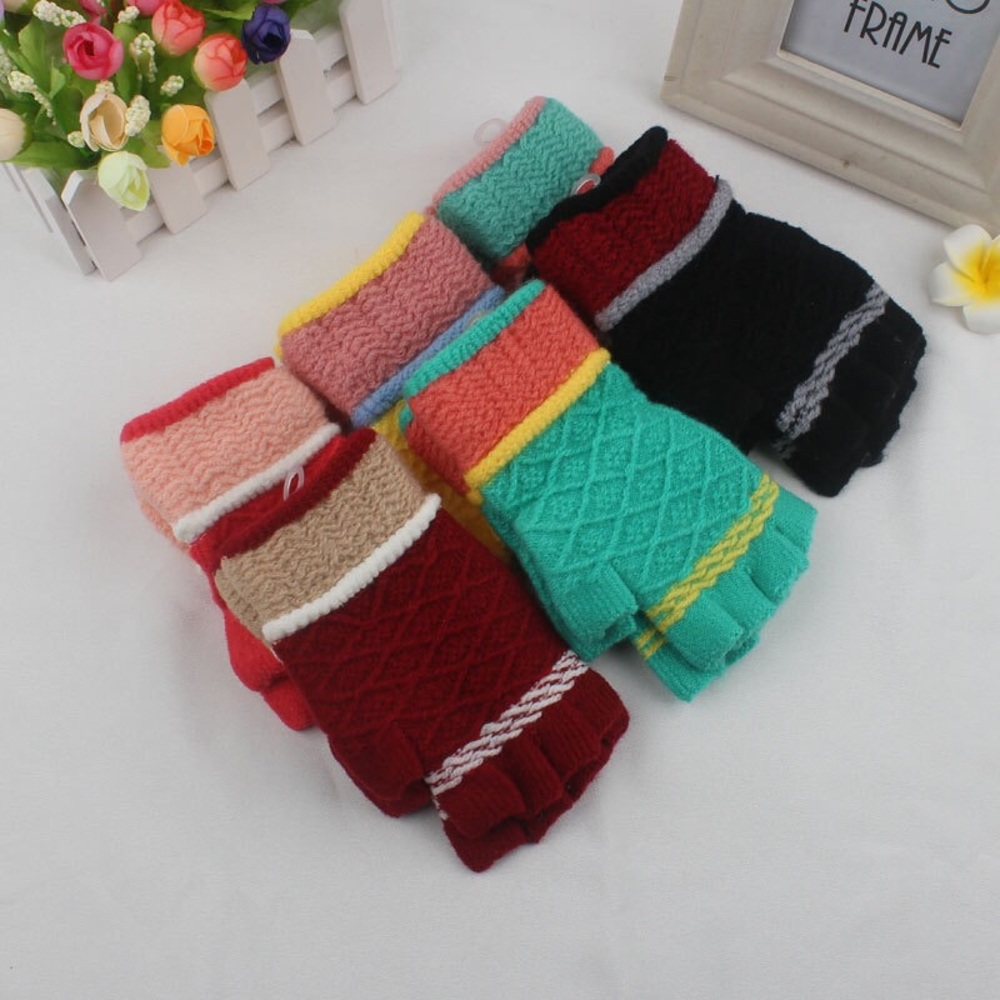 🆕Half Finger Winter Gloves